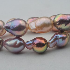 Natural Rainbow Color Baroque Loose Pearl Strand---AHI003