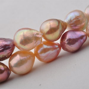 Natural Rainbow Color Baroque Loose Pearl Strand---MMP049