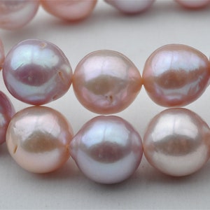 Clearance!Natural Light Metallic Rainbow Color Baroque Pearl String---BXC001