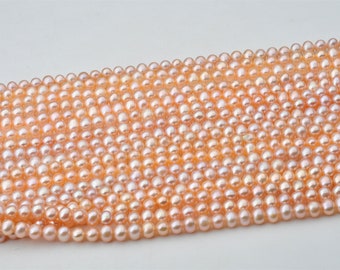 Collier Perles De Culture D'eau Douce Rose Gold Filled - Baroque, Naturel, Neuf Avec étiquettes, Référence #1547