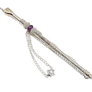 Silver-Toned Yad - Amethyst