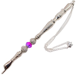 Silver-Toned Yad - Two-toned Blue and Purple Crystal
