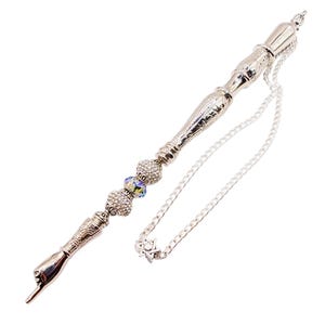 Silver-Toned Yad - Iridescent AB Crystal