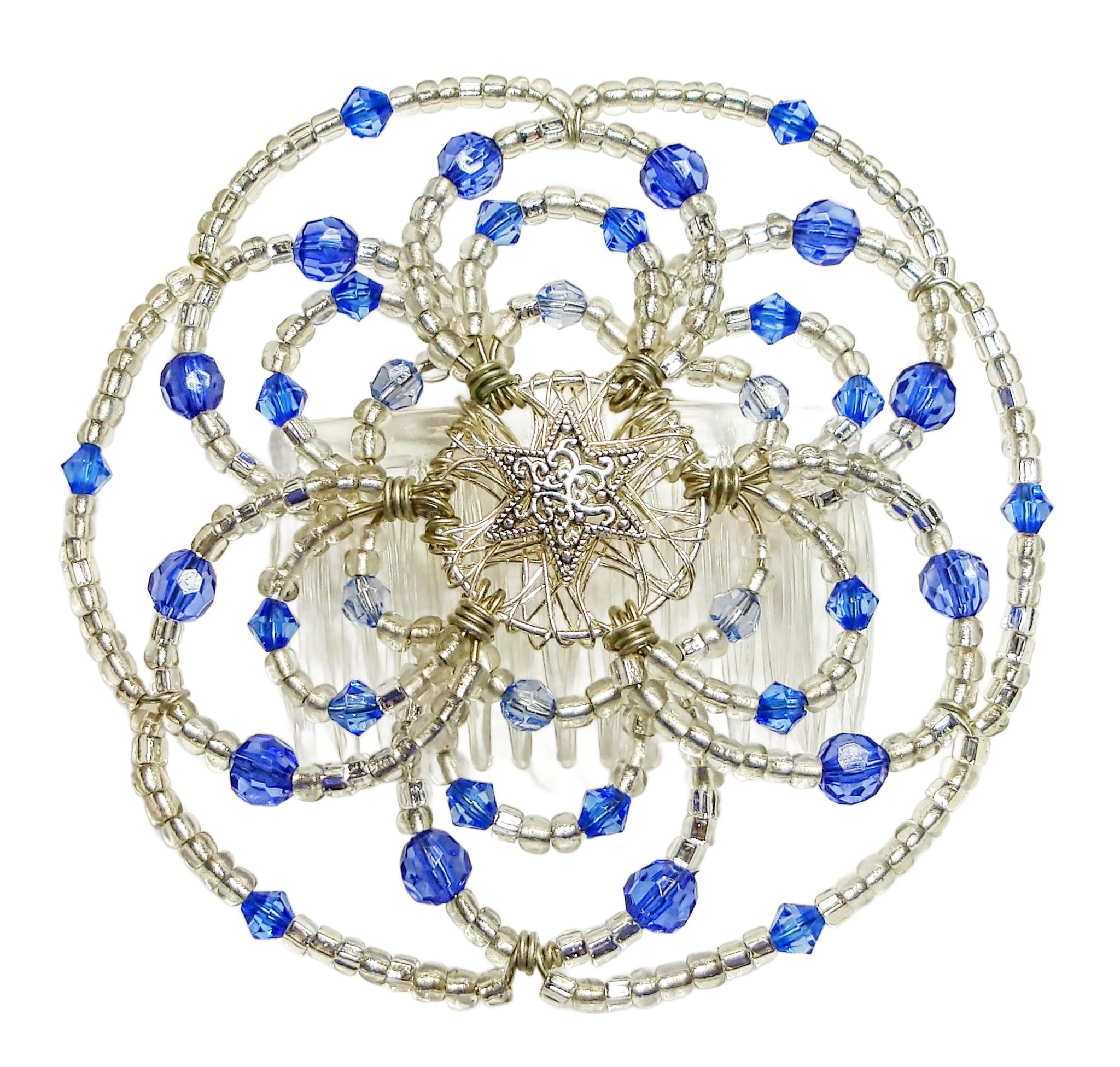 COPY - Women\'s Kippah/Yarmulke/Jewish Head Covering - Shades of Sapphires Woman main image 2