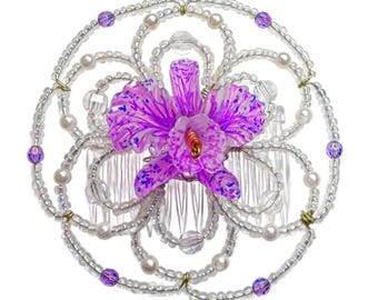 Ladies Beaded Kippah - "The Tango" - Jewish, Judaica, kippot, yarmulke, Bar Mitzvah, Bat Mitzvah, shul head covering