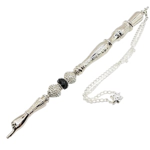 Silver-Toned Yad - Black Crystal