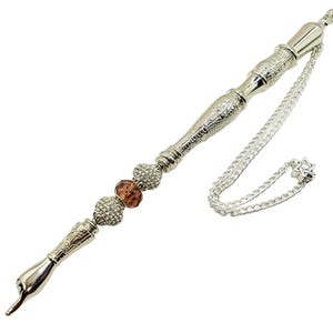 Silver-Toned Yad - Mauve Crystal