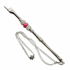 Silver-Toned Yad - Glass Bead