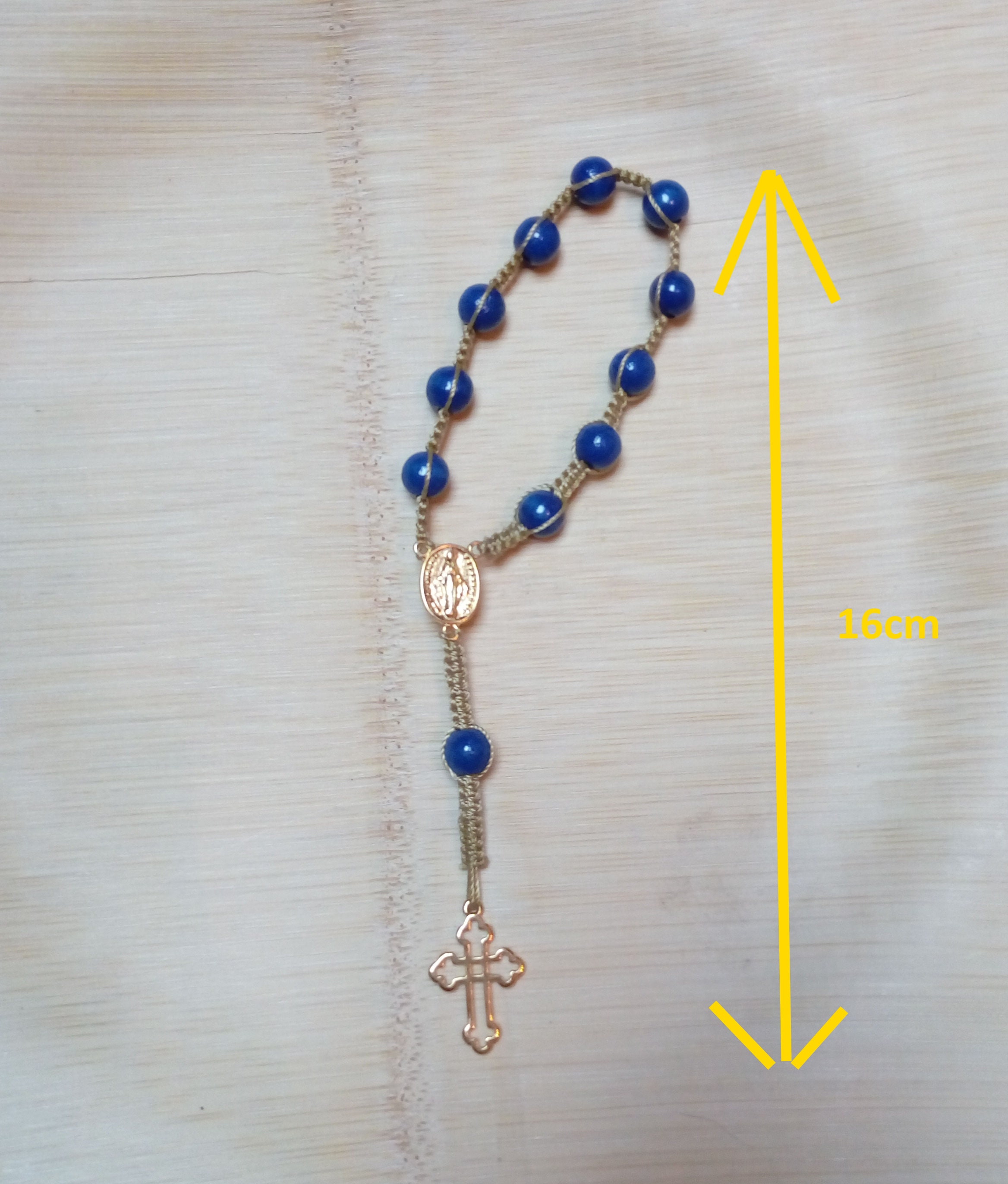 Dizainier Bleu Décoratif/Decorative Miniature Rosary