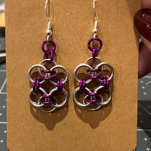 Shield Maiden Chainmail Earrings