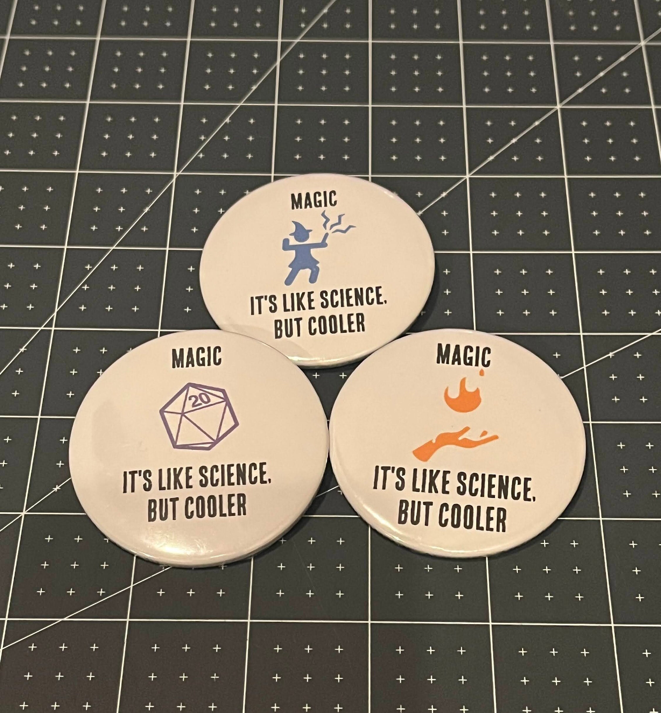 Science Button Designs Magic/science Button - Etsy