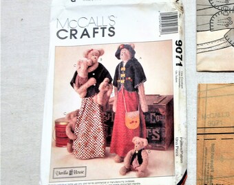 Stuffed mother and baby bear patterns: Uncut McCall's #9071 from 1997