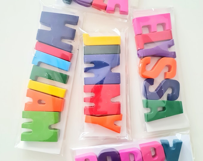 Letter Crayons, Crayon Names, Custom Names, Party Favours, Kids Gifts