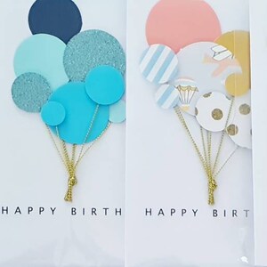 Greeting cards, Birthday cards, balloons, 3D, Colours, Circles
