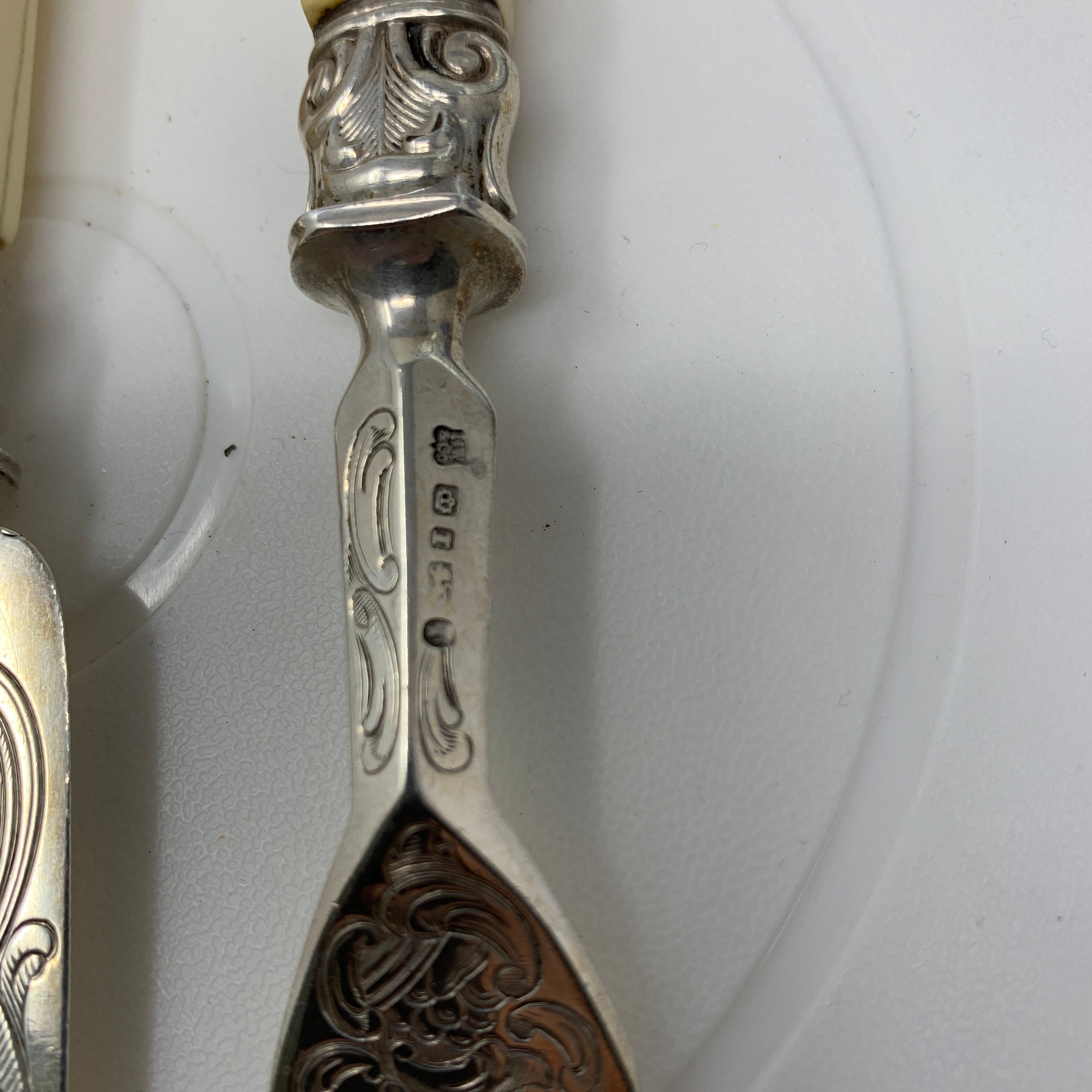 Sterling Silver Wedding Cake Knife and Fork Set With Hallmarks Etsy UK