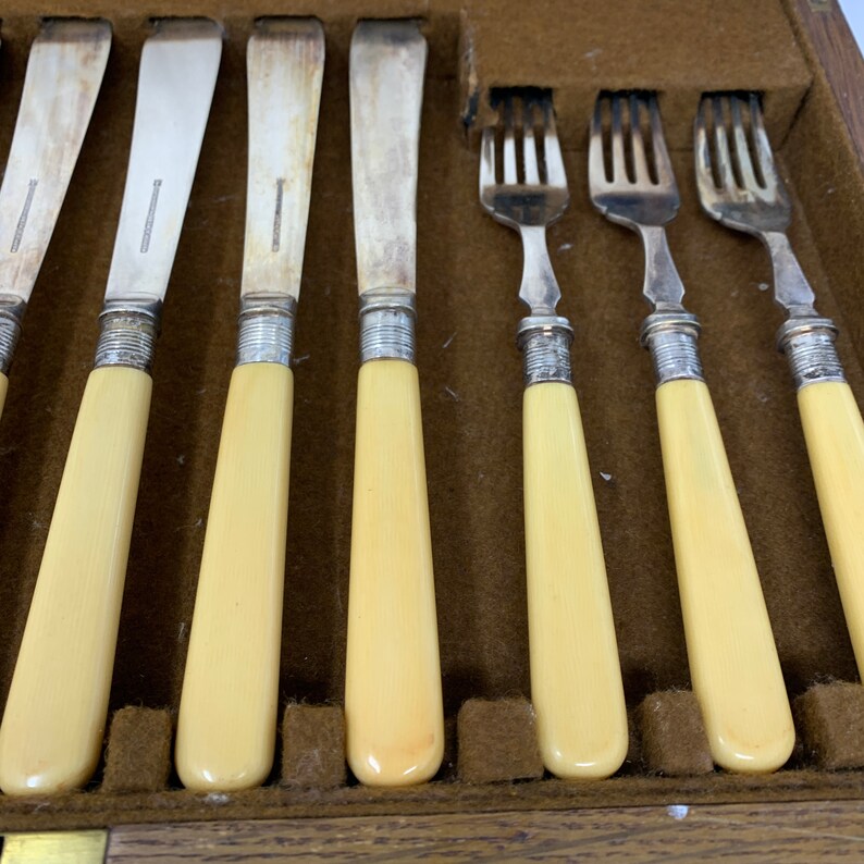 Mappin & b Bone handled Fish Cutlery in Original Box Etsy