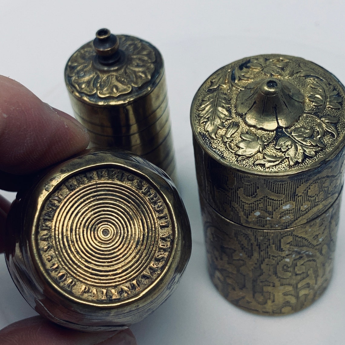 Three x Victorian Brass Match Safe Safety Box The Etsy