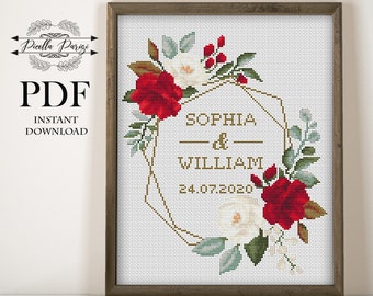 Wedding Cross Stitch Etsy