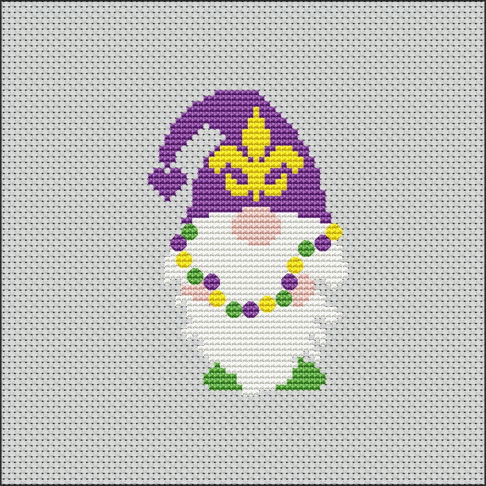 Mardi Gras cross stitch pattern Small cross stitch pattern | Etsy