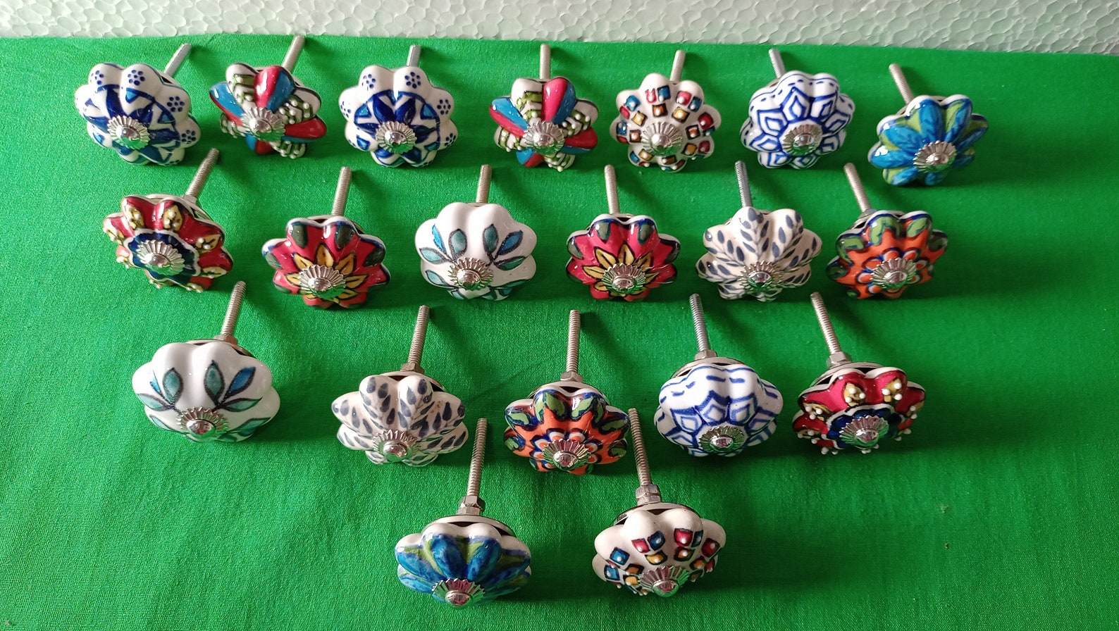 Indio hecho a mano estilo vintage surtido perillas de cajón de | Etsy