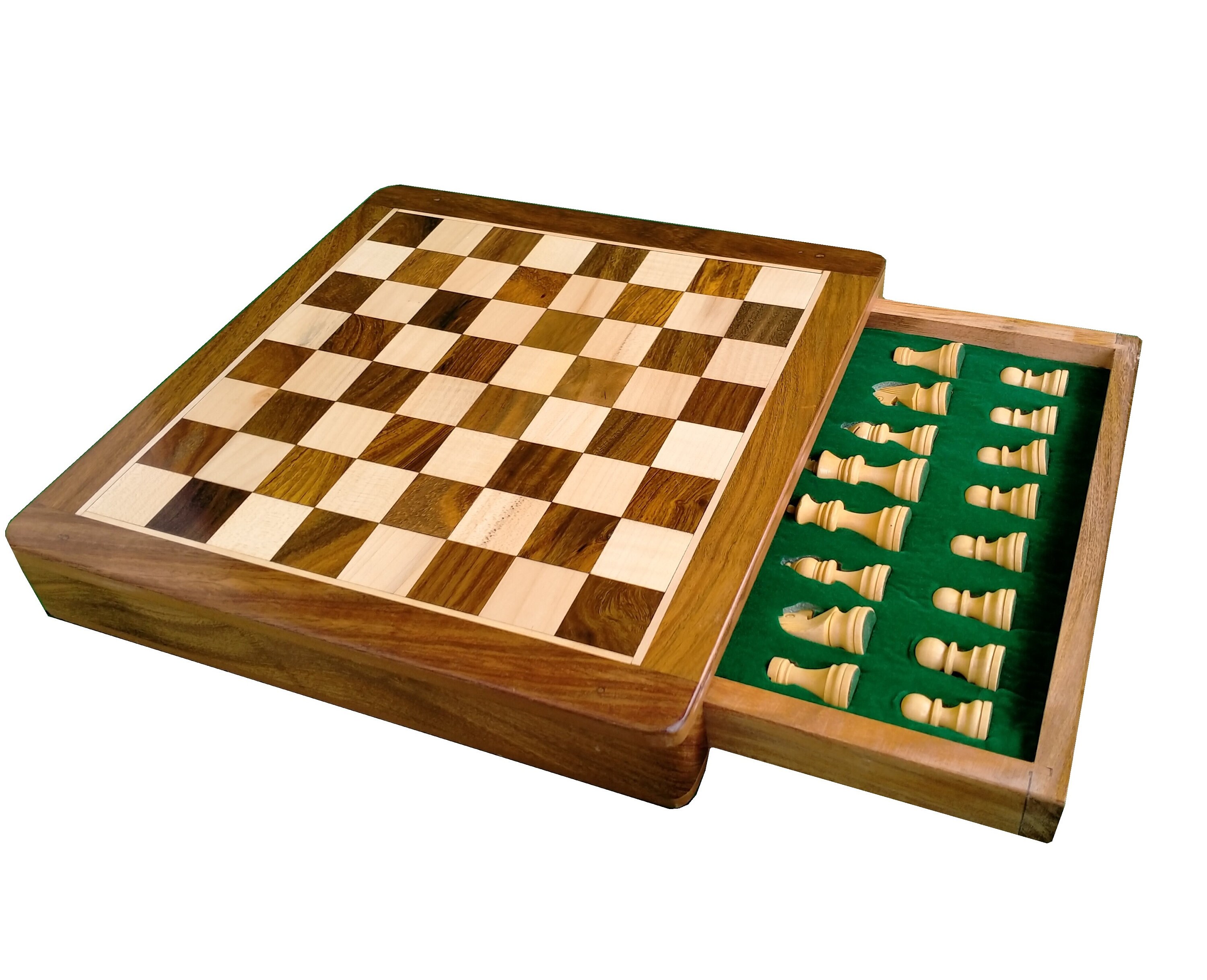 Contemporary Chess Games Chess Handmade Wooden Folding Chess Board 12