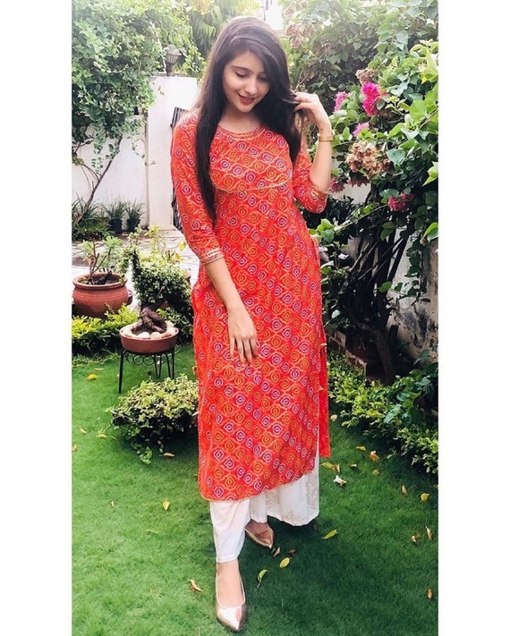 red plazo dress