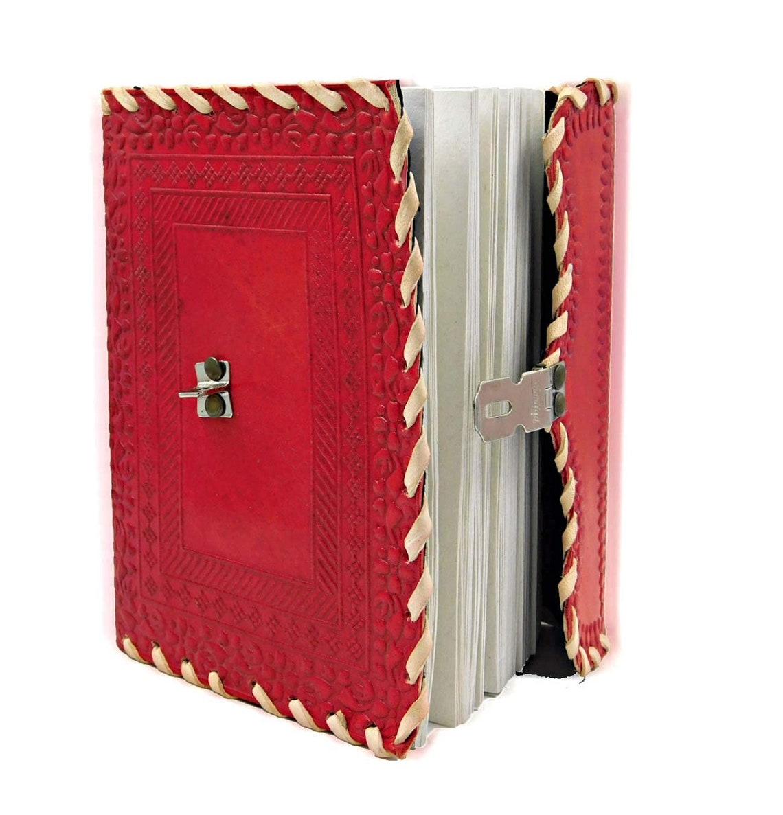 Handmade Leather RED Personal Diary Lock & Key Diary Etsy