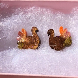 Turkey earrings | Gobble gobble | November | Thanksgiving Earrings | Holiday Disney Earrings | Handmade earrings | Feast | Dinner