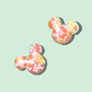 Bonbons à Mickey | Boucles d&#39;oreilles Disney | Boucles d&#39;oreilles Halloween Disney | Mickey Halloween | Disney effrayant | Bijoux en bonbons au maïs | Boucles d&#39;oreilles Mickey