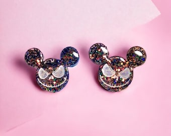 Maus Skelett | Halloween Ohrringe | Micky Maus Ohrringe | Disney inspiriert | Disney Halloween Ohrringe | Disney Ohrringe | Verwunschenes Babe