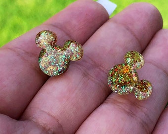 Clarabelle| Mickey ears Earrings | Mickey earrings | Handmade Earrings | Disney Inspired | Disney Earrings | Glitter Earrings