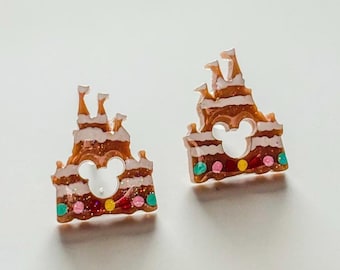 Mickey Gingerbread Castle | Mickey Christmas Earrings | Disney Christmas | Disney Earrings | Disney Christmas Ears | Gingerbread Mickey