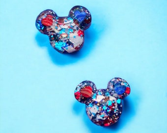 Bomb Pop | Mouse ears Earrings | Disney Earrings | Disney 4th of July | 4th of July Earrings | Patriotic Earrings | Bomb Pop Earrings