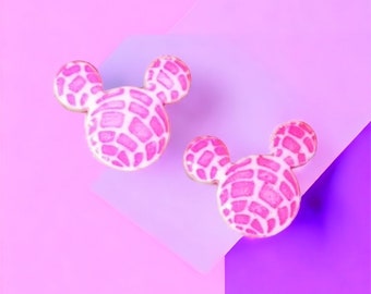 Concha Mouse | Mouse ears Earrings | Concha Ears | Mexican Disney | Disney Earrings | Concha Mickey | Concha Minnie | Concha Earrings