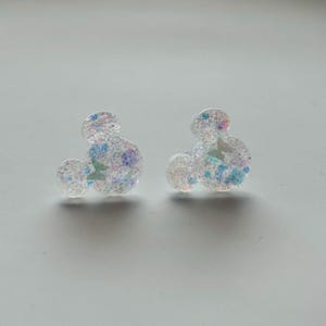 G Angel | Mickey Mouse ears Earrings | Bow Earrings | Handmade Earrings | Disney Inspired | Disney Earrings | Glitter Earrings | Walt Disney