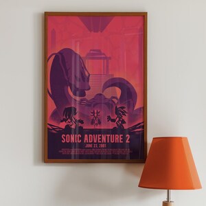 Shadow Vs Biolizard - Video Game Retro Movie Poster