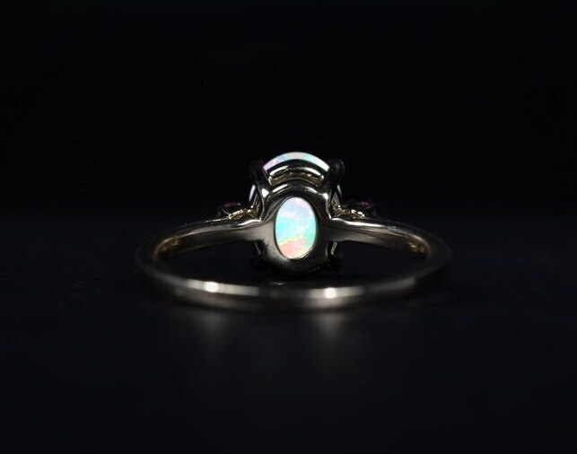 14k Gold Opal Wedding Ring Vintage Opal Engagement Ring for | Etsy