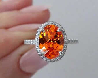 Bonyak Jewelry Genuine Oval Orange Sapphire Size 8.00 Green Sapphire and Yellow Sapphire Ring in Sterling Silver Bonyak Jewelry Genuine Oval Orange Sapphire Size 8.00 Green Sapphire and Yellow Sapphire Ring in Sterling Silver