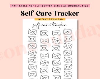 Self Care Tracker: maandelijks A5-dagboek afdrukbaar (pdf-download)