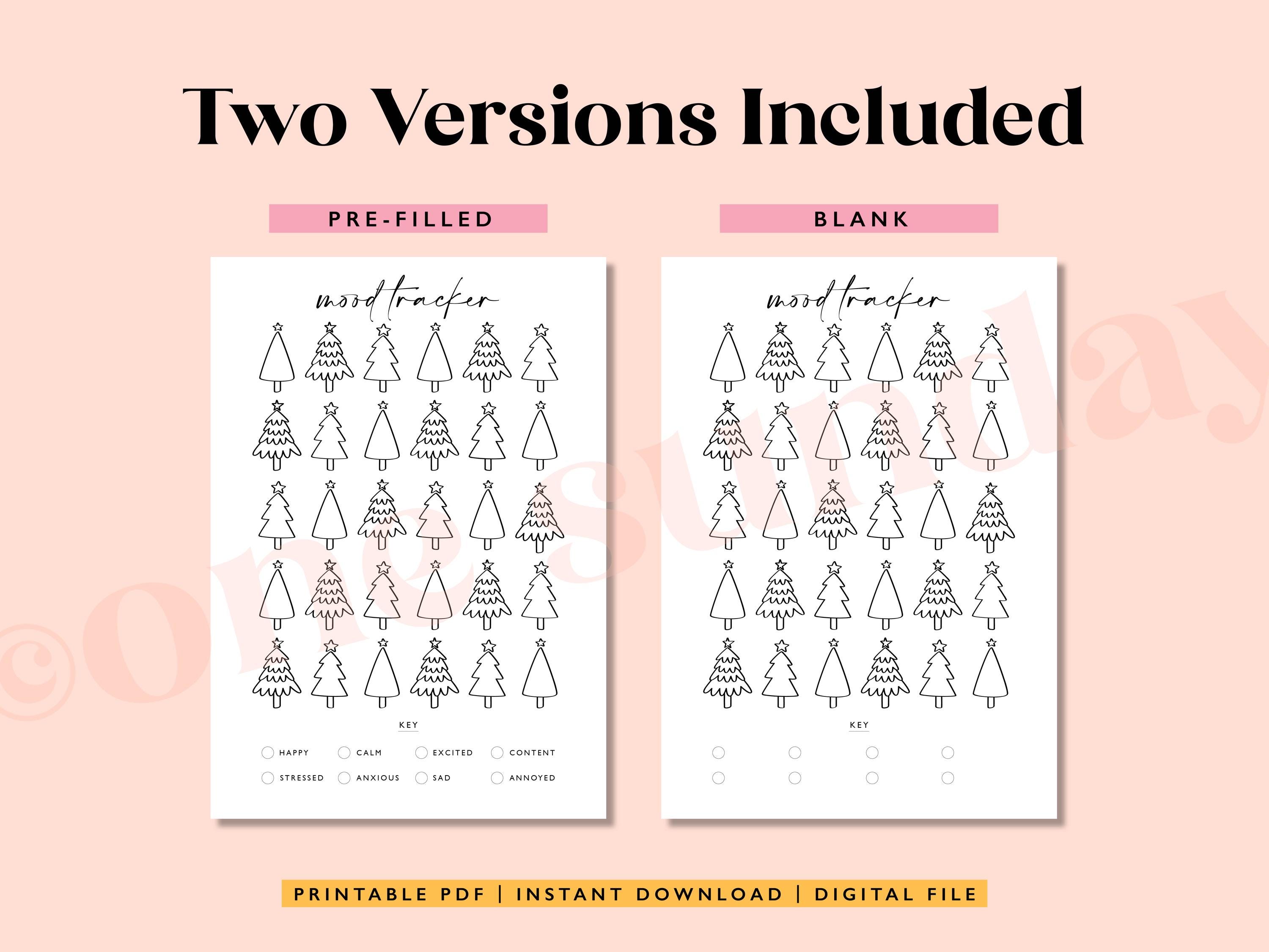 Tree Tracker Pdf Christmas Tree Mood Tracker: Printable Journal Page (PDF) - Etsy