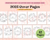 2025 Journal Cover Pages: A5 Printable Monthly Planner (PDF)