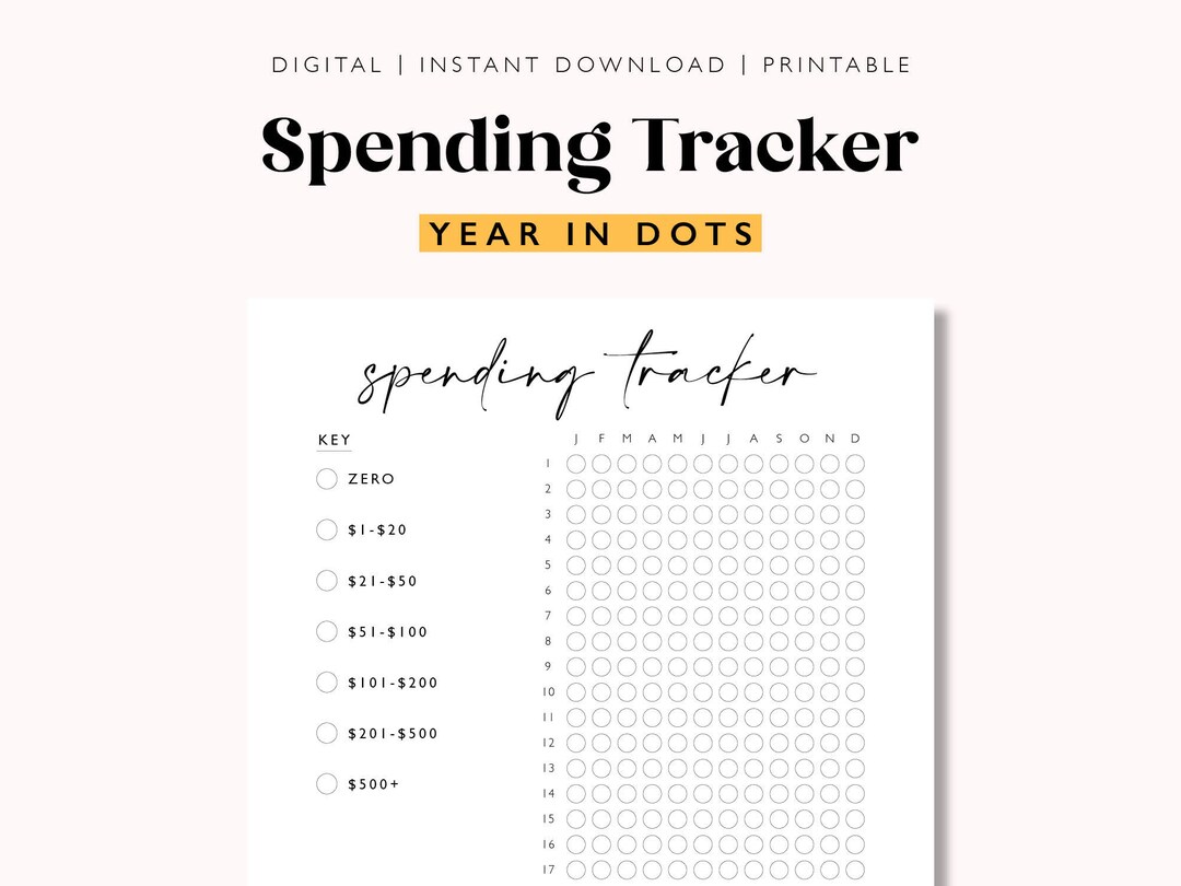 Spending Tracker Printable, Spending Tracker Sheets, Spending Tracker