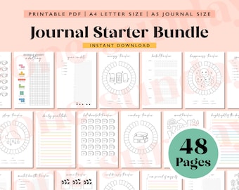 2026 Journal Bundle, Printable Journal Pages, Digital Planner Pages, A5/A4 Digital Download, 48 Pages