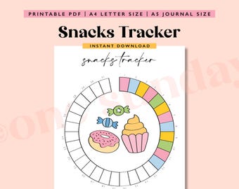 Snack Tracker: Printable Food Journal, A5 Planner (Digital Download)