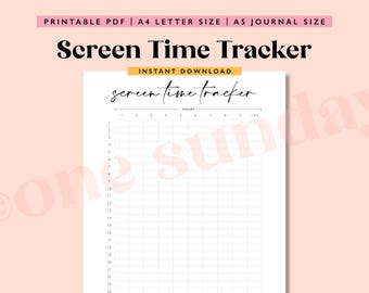 May include: Printable screen time tracker in black and white with the text "screen time tracker" at the top. The tracker is divided into 24 rows and 10 columns. The columns are labeled with numbers 1 through 10.