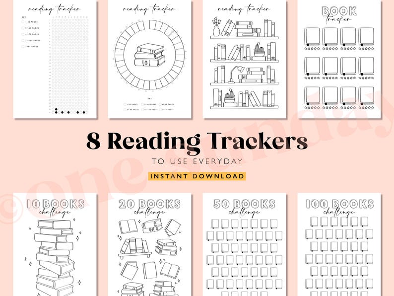 Reading Habit Tracker Bundle: Printable A5 Journal Pages (PDF) - Etsy