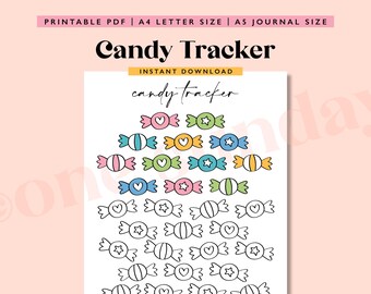Candy Tracker: A5 Journal Printable (PDF Download)