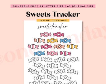 Sweets Tracker: A5 Printable Journal Page (PDF Download)