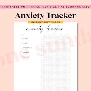 Anxiety Tracker Journal: A5 Printable, Year in Dots (PDF Download)