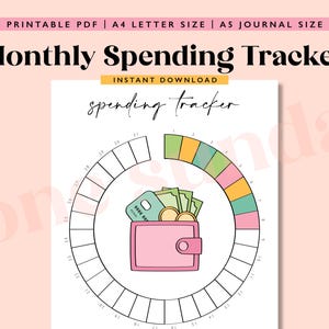 Monthly Spending Tracker: Printable A5 Journal Page (Digital Download)